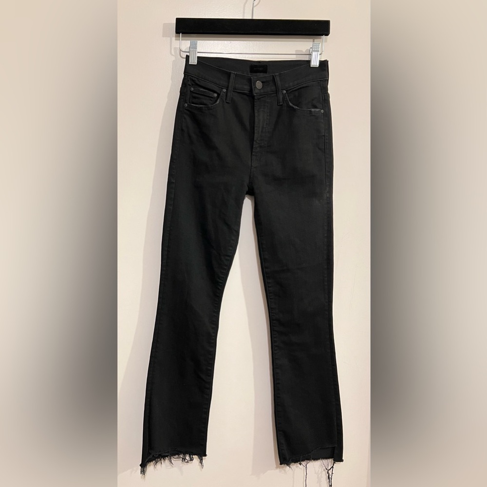 Revolve Mother Insider Crop Step Fray Jeans in Not Guilty